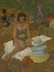 Untitled by Patrick Leonard, oil on board 40 x 30cm, sold Oct 2025