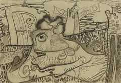Reuben Mednikoff, Untitled, ink and wash 28.5 x 39.5cm