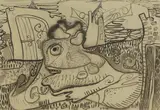 Reuben Mednikoff, Untitled, ink and wash 28.5 x 39.5cm