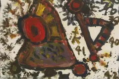 Untitled by Alan Davie, oil on paper 19.5 x 28.5cm, sold Oct 2025