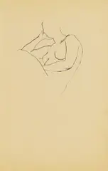 Edward Burra, Untitled, Female nude pen and ink 42 x 26cm Provenance: With Abbott and Holder Ltd.
