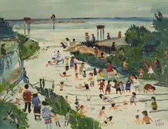 Untitled by Fred Yates, oil on board 37.5 x 49cm Provenance: With Thompson's, sold Oct 2025