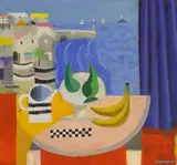 Untitled by Alan Furneaux, oil on paper 52 x 56.5cm, sold Oct 2025