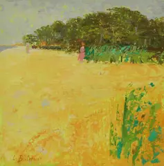 Untitled by Lionel V. Bulmer, oil on board 30.5 x 30.5cm Provenance: With Messum's, sold Oct 2025