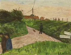 Untitled by Carel Weight, oil on board 30.5 x 38cm, sold Oct 2025