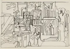 Untitled by Eduardo Paolozzi, Untitled pencil, sold Oct 2025