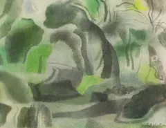 Brian Horton, Untitled, gouache 24.5 x 29.5cm Exhibited: Messum's Fine Art