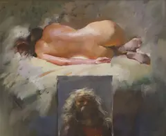 Robert Lenkiewicz, Untitled, oil on canvas 56 x 66cm Provenance: The Clock House