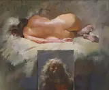 Robert Lenkiewicz, Untitled, oil on canvas 56 x 66cm Provenance: The Clock House