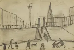L. S. Lowry, Untitled, pencil 13.5 x 19cm Provenance: With Henry Donn Fine Art Dealers