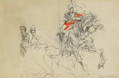 Feliks Topolski, Untitled, pencil