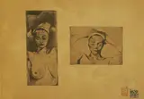 Armand Seguin, Untitled, 'Nude with Hands Behind her Head' (vertical and horizontal) two etchings with aquatint