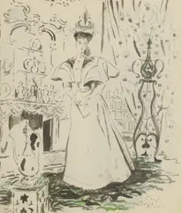 Untitled by Cecil Beaton, a watercolour for 'The Importance of Being Earnest', sold Oct 2025