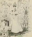 Cecil Beaton, Untitled, a watercolour for 'The Importance of Being Earnest'