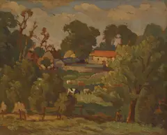 Ethelbert White, Untitled, oil on board 32.5 x 40cm