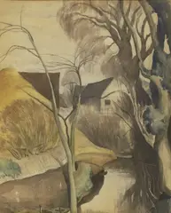 John Nash, Untitled, watercolour over pencil 37 x 30.5cm