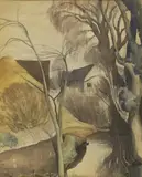 John Nash, Untitled, watercolour over pencil 37 x 30.5cm