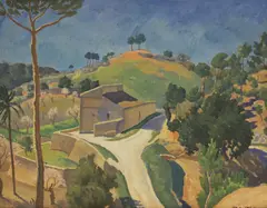 Untitled by Ethelbert White, oil on board 38.5 x 39cm, sold Oct 2025