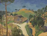 Ethelbert White, Untitled, oil on board 38.5 x 39cm