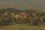 Percy Horton, Untitled, oil on board 29.5 x 43.5cm