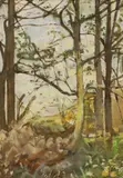 Patrick George, Untitled, 'Tree' oil on board 50 x 36cm Provenance: Acquired from the artist's studio