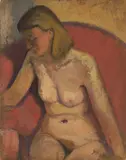 Dennis George Knowland, Untitled, Irma Knowland' - the artist's wife oil on board 25.5 x 20cm