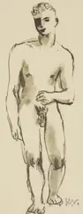 Untitled by Keith Vaughan, ink and wash 27.5 x 11cm Provenance: With Anthony Hepworth Fine Art, sold Oct 2025