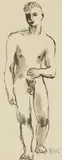 Keith Vaughan, Untitled, ink and wash 27.5 x 11cm Provenance: With Anthony Hepworth Fine Art