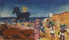Malcolm Morley, Untitled, 'Cradles of Civilization' etching and aquatint in colours