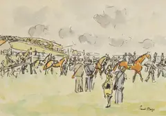 Untitled by Paul Maze, pen and ink and watercolour 24 x 33.5cm Provenance: Mrs Lola Hahn-Warburg of Lexten House, sold Oct 2025