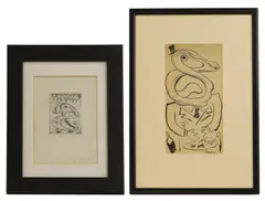 John Banting, Untitled, 1942 etching