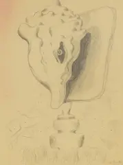John Banting, Untitled, pencil and sprayed watercolour 40 x 30cm