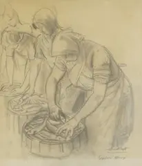 Laura Knight, Untitled, pencil 44 x 37.5cm