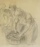 Laura Knight, Untitled, pencil 44 x 37.5cm