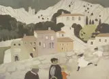 Mary Fedden, Untitled, ' Oppède-l e-Vieux' lithograph in colours