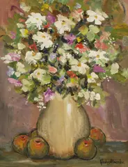 Untitled by Gladys Maccabe, oil on board 40 x 31cm, sold Oct 2025