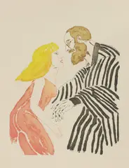 Untitled by Elisabeth Frink, 1982 etching and aquatint in colours, sold Oct 2025