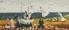 Untitled by Karolina Larusdottir, 'Planning the Journey' etching and aquatint in colours, sold Oct 2025