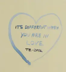 Untitled by Tracey Emin, 'Its Different When You Are in Love' offset lithograph in colours, sold Oct 2025