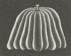Untitled by Yayoi Kusama, 'Pumpkin' (Black) lithograph, sold Oct 2025