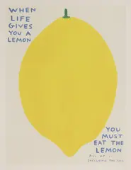 Untitled by David Shrigley, 2021 offset lithograph in colours, sold Oct 2025