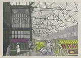 Edward Bawden, Untitled, from 'Six London Markets' lithograph in colours