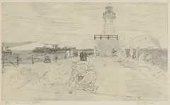 Untitled by Anthony Gross, 'Fishing at Dover' (Herdman 4105) etching, sold Jul 2025