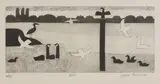 Julian Trevelyan, Untitled, 'Birds' etching and aquatint