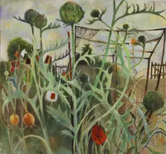 Untitled by Tessa Newcomb, oil on board 63 x 68cm, sold Jul 2025