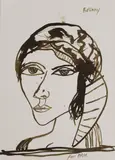 John Bellany, Untitled, brush and ink 38 x 28cm