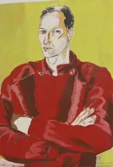 Untitled by Edward 'Eddie' Cairns, gouache 60.5 x 40cm (uneven), sold Jul 2025