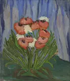 Moshe Maurer, Untitled, together with: 'Flowers' oil on board 45.5 x 41cm (2) From the contents of Brook House