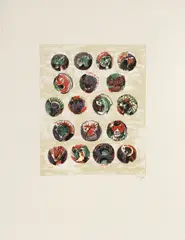 Untitled by Henry Moore, 'Pallas Head' ( CGM 289) lithograph in colours, sold Jul 2025