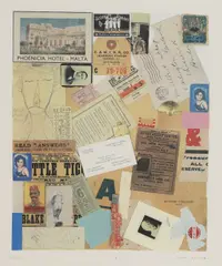 Untitled by Peter Blake, ‘&’ screenprint in colours with gold leaf and glazes, sold Jul 2025